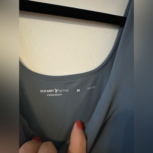 NWT Old Navy sleeveless power soft flared active jumpsuit ocean shale blue - Picture 7 of 8